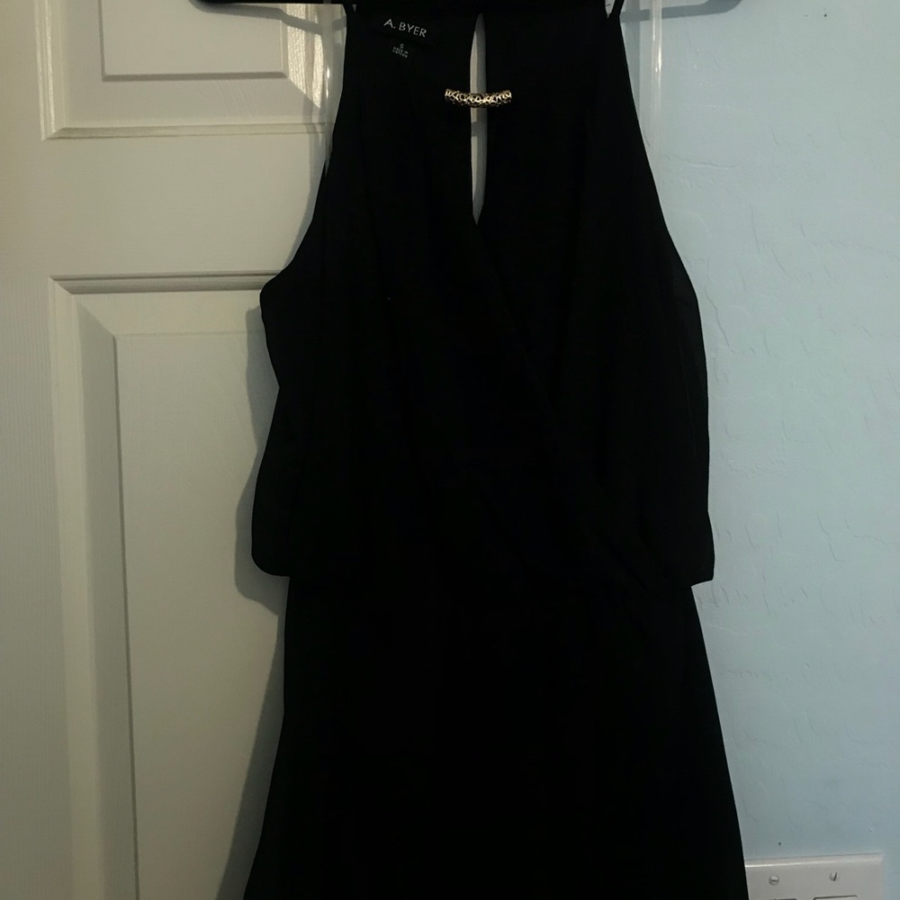 Black halter romper